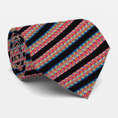 Cravate Coloré et noir trié (Roulé)