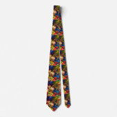 Cravate coloré, joyeux, coloré + motif, textile (Devant)