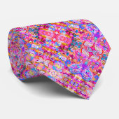 Cravate Coloré magique abstrait floral (Roulé)