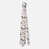 Cravate Coloré mignon Chiens amusants et Chien Paw Motif (Devant)