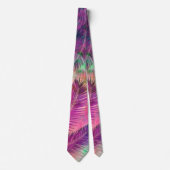 Cravate Coloré Multicolor Tropical Palm Feuille (Devant)