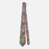 Cravate Coloré Retro Paisley Motif (Devant)
