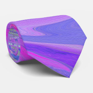 Cravate Coloré rose chaud et violet Boho Hippie Swirl
