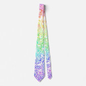Cravate Coloré Trippy Boho Hippie Super Rainbow Marble (Devant)