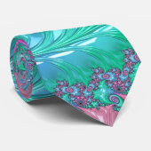 Cravate Coloré Trippy Funky Jewel Tone Spiral Fractal (Roulé)