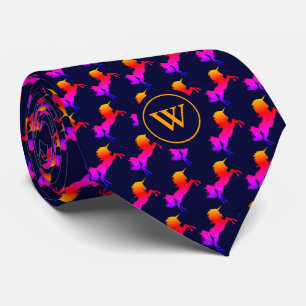 Cravate Coloré   UNICORN plus   Bleu MONOGRAMME