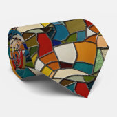 Cravate Coloré Vitrage Mosaïque Abstraction (Roulé)