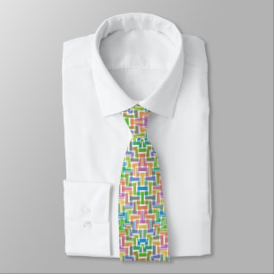 Cravate colorée complexe Motif Pastel