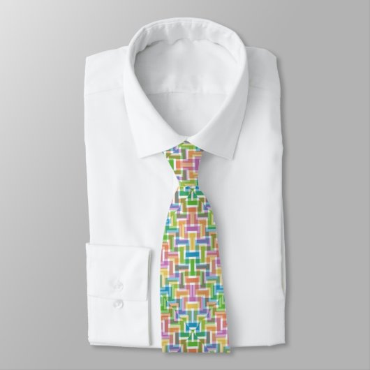 Cravate colorée complexe Motif Pastel (Attaché)