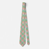 Cravate colorée complexe Motif Pastel (Devant)