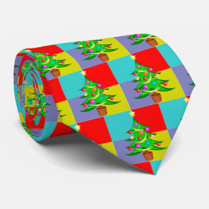 Cravate colorée d'arbre de Noël