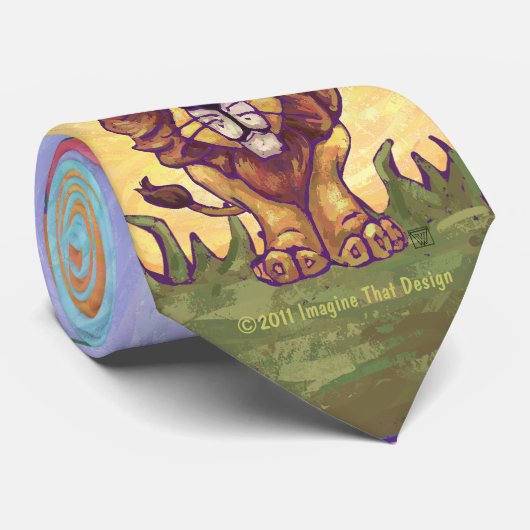 Cravate colorée de lion (Roulé)