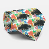 Cravate colorée de poissons (Roulé)