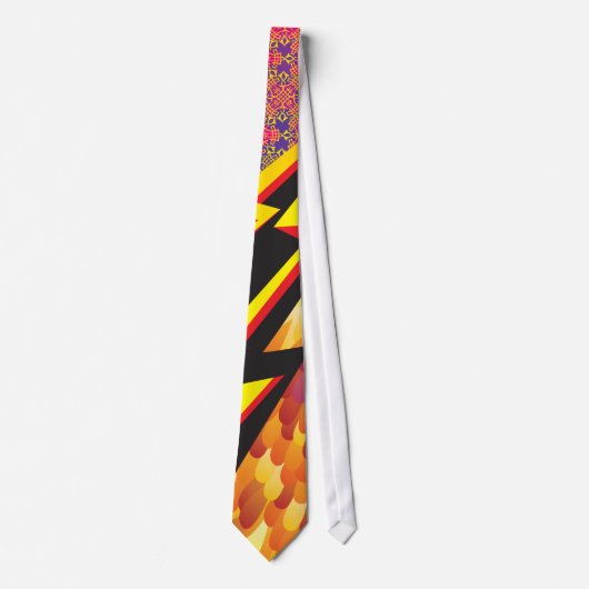 Cravate colorée "éclair Gordon " de motif (Devant)