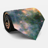 Cravate colorée Nebula et étoiles (Roulé)