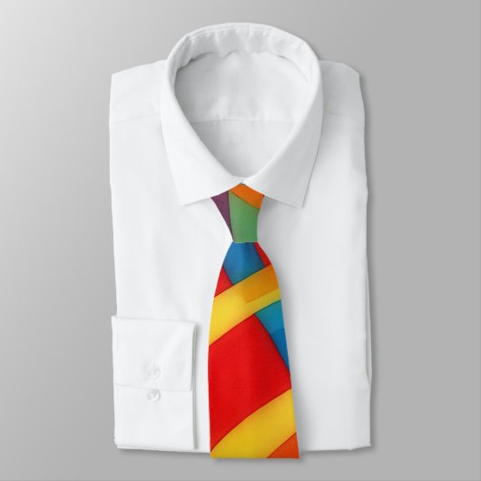 Cravate Colorful and Bright Abstract Art Tie (Attaché)