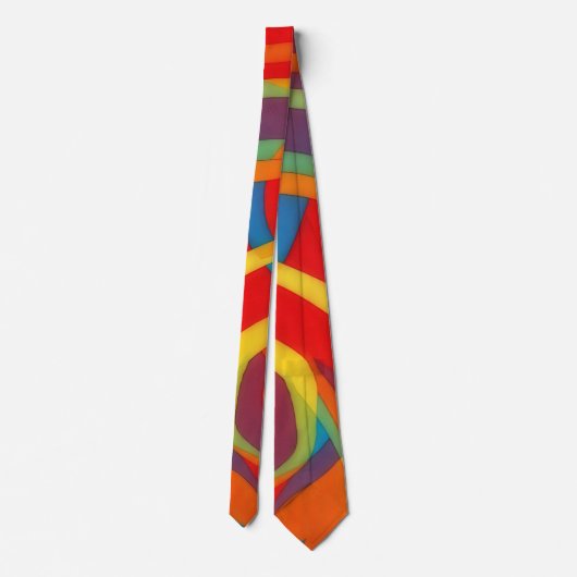 Cravate Colorful and Bright Abstract Art Tie (Dos)