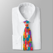Cravate Colorful cats (Attaché)