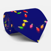 Cravate Colorful Christmas Lights (Roulé)