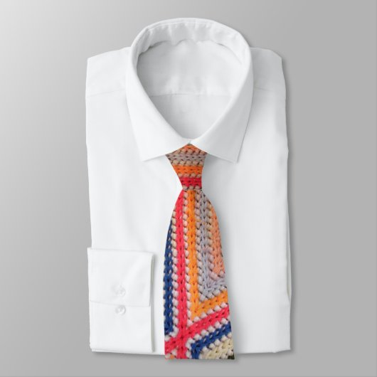 Cravate Colorful Crochet Print (Attaché)