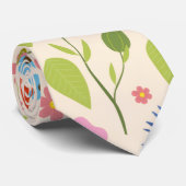 Cravate Colorful Garden Flowers Wildflower Spring Meadow  (Roulé)