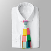 Cravate Colorful Geometric Modern Christmas Holiday (Attaché)
