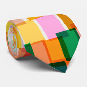 Cravate Colorful Geometric Modern Christmas Holiday (Roulé)