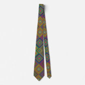Cravate Colorful geometric pattern tie displayed front  (Devant)