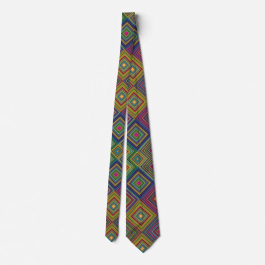Cravate Colorful geometric pattern tie displayed front (Dos)