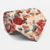 Cravate Colorful Gift  For Boyfriend Rose Floral (Roulé)