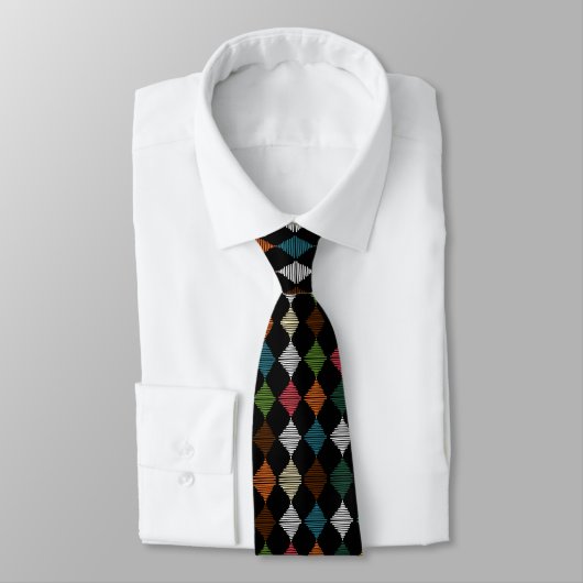 Cravate Colorful Harlequin Diamond (Attaché)
