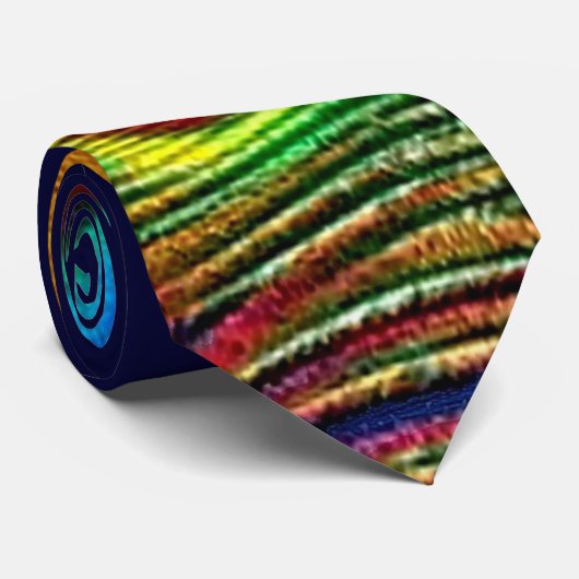 Cravate Colorful Peacock Feather (Roulé)