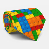 Cravate colorful plastic blocks (Roulé)