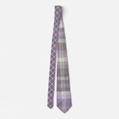 Cravate Colorful Purple Fashion Inspired Checkered Stripes (Dos)