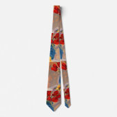 Cravate Colorful Rose Bouquet with Yellow Blue Red  (Devant)