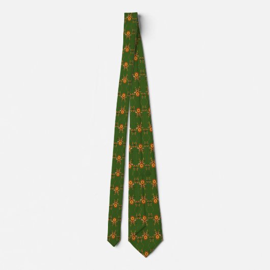 Cravate Colorful Spider Art on Green Tie (Dos)