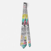Cravate Colorful Urban Graffiti Pattern (3) (Devant)