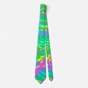 Cravate Coloriez mes rêves Motif gribouillé Expressif