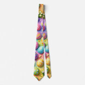 Cravate Colourful pastel Easter egg pattern festive neckti (Devant)