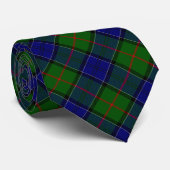 Cravate Colquhoun tartan bleu vert plaid (Roulé)