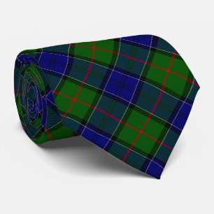 Cravate Colquhoun tartan bleu vert plaid