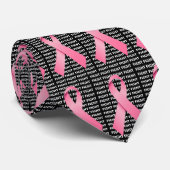 Cravate Combattre le ruban du cancer du sein (Roulé)