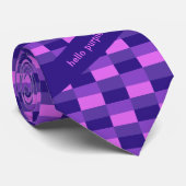 Cravate Combinaison de couleurs rose et violet (Roulé)