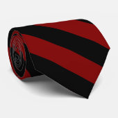 Cravate Combinaison Noir Rouge (Roulé)