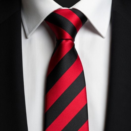Cravate Combinaison Noir Rouge