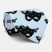 Cravate Comédie et Tragédie Théâtre Bleu (Roulé)