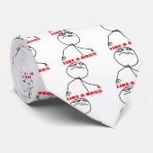 Cravate Comme un visage de mème de patron (Roulé)