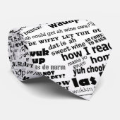 Cravate Comment Trini parle Grraphic Texte Abstrait (Roulé)