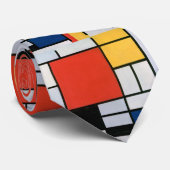 Cravate Composition Abstraite Vintage de Piet Mondrian (Roulé)
