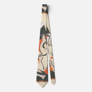 Cravate Composition avec deux cerfs par Franz Marc